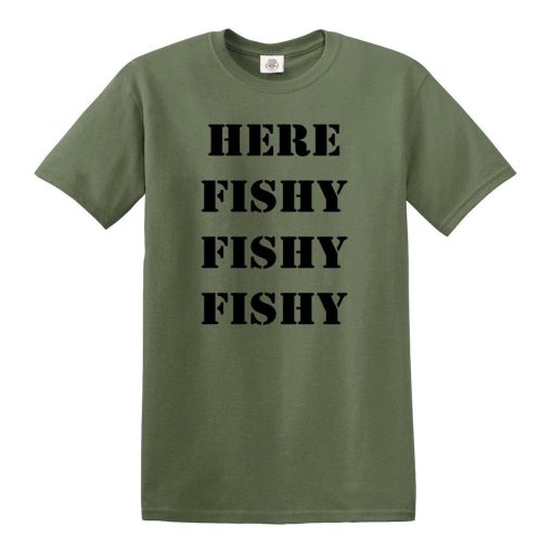 Here Fishy Fishy FISHING Men's T-SHIRT