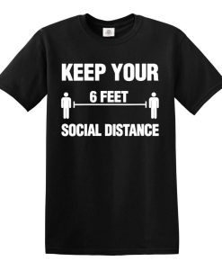 Social Distancing Front & Back Print Men's T-Shirt