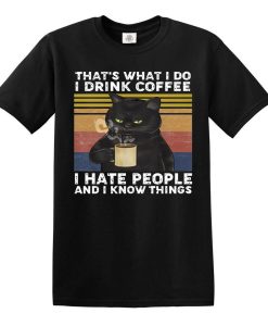 That's What I Do I Drink Coffee I Hate People Vintage Men's T-Shirt