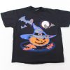 Jack O' Lantern & Bats Halloween Graphic T-Shirt