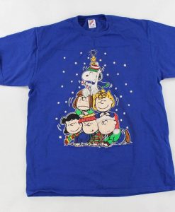 Peanuts Characters Christmas Tree T-Shirt