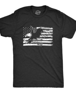 America Flag Eagle Over Grunge Shirt