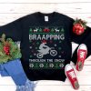 Braapping Through The Snow Motocross Ugly Christmas Sweatshirt