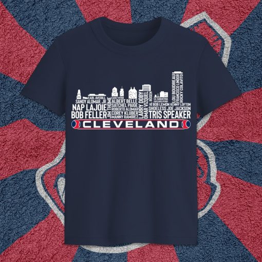 Cleveland Baseball Team All Time Legends, Cleveland City Skyline shirt