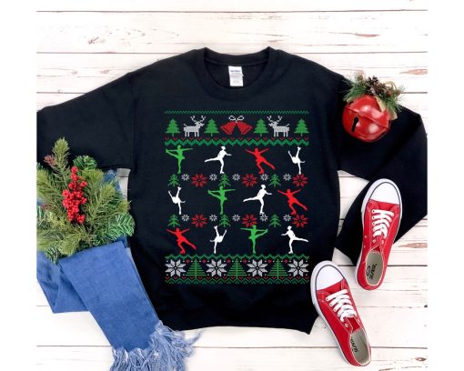 Figure Skating Ugly Christmas Sweatshirt