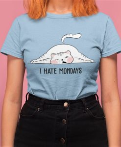 Kawaii Cat I Hate Mondays Shirt