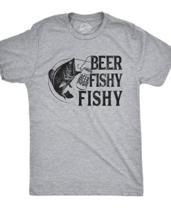 Mens Beer Fishing T shirt