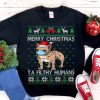 Merry Christmas French Bulldog Face Mask Sweatshirt