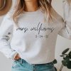 Mrs Wedding Date Crewneck Sweatshirt