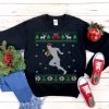 Rugby Player Santa Hat Ugly Christmas Sweatshirt