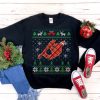 Snowboarder Santa Claus Ugly Christmas Sweatshirt