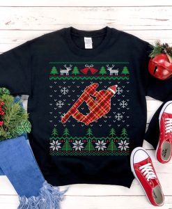 Snowboarder Santa Claus Ugly Christmas Sweatshirt