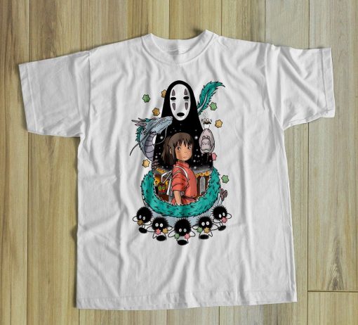 Spirited Away Animated Caracter Movie Cartoon T-Shirt