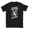 German Shepherd Police Dog US flag T-Shirt