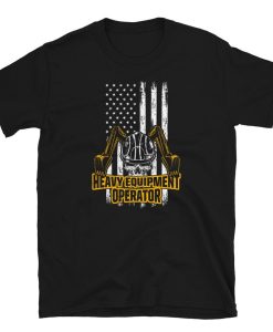 Heavy Equipment Operator US Flag T-Shirt