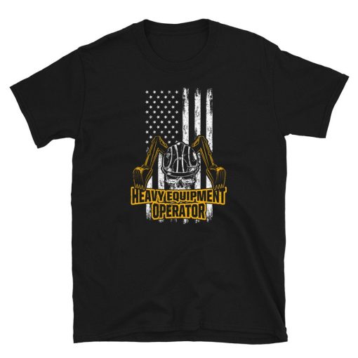 Heavy Equipment Operator US Flag T-Shirt