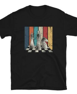 Retro Queen King and Knight Chess Short-Sleeve Unisex T-Shirt