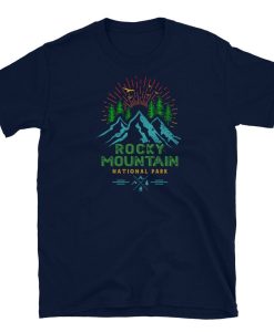 Rocky Mountain Nature Mountain Sunset Hiker T-Shirt