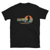 Sunset Retro Ski Skiing Winter Sport Social Distancing T-Shirt