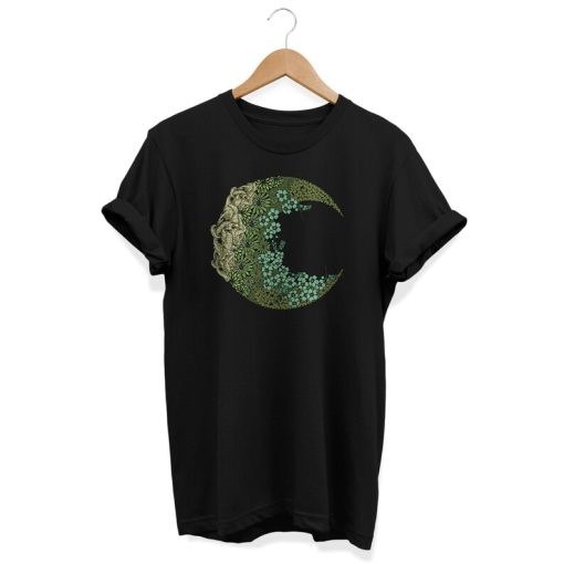 Floral Crescent Moon Tshirt