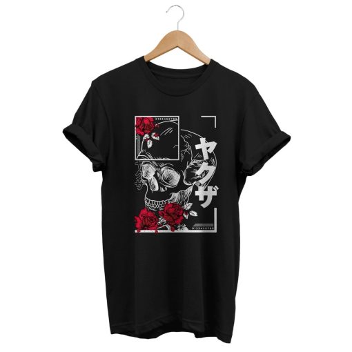 Skull Roses Goth T Shirt