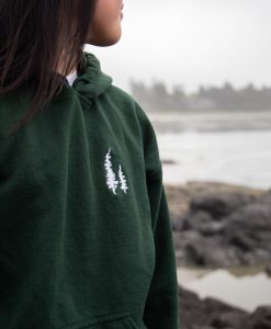 Embroidered Pine Tree Hoodie