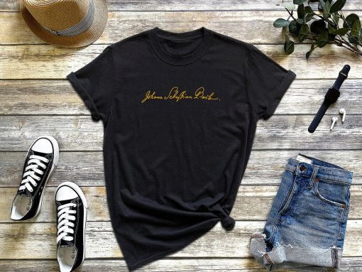 Johann Sebastian Bach Signature Old Gold Short-Sleeve Unisex T-Shirt