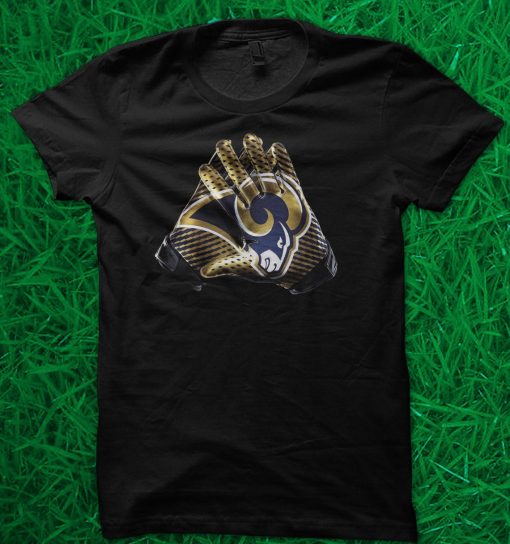 LA Los Angeles Rams NFL Football Gloves T Shirt