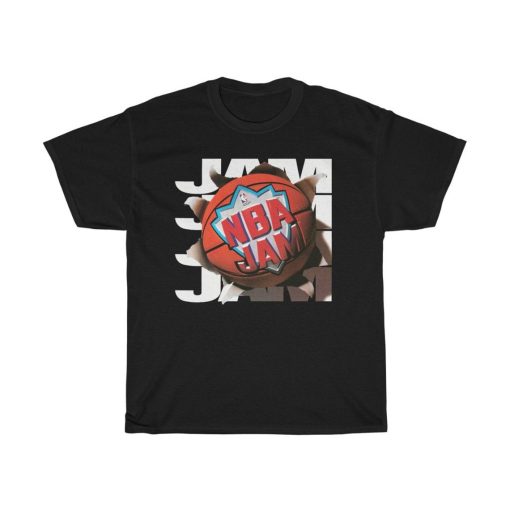 NBA Jam 1993 Midway Games 1980 Classic Video Arcade Game Unisex Heavy Cotton Tee Shirt