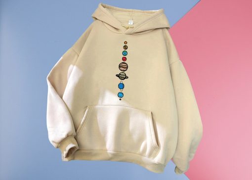 Universe Solar System Print Hoodie