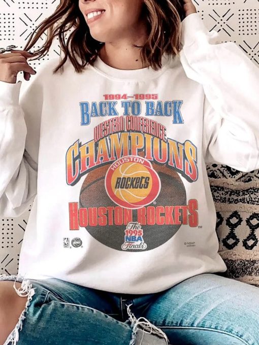 1994-1995 Houston Rockets World Champions VIntage Crewneck Sweatshirt