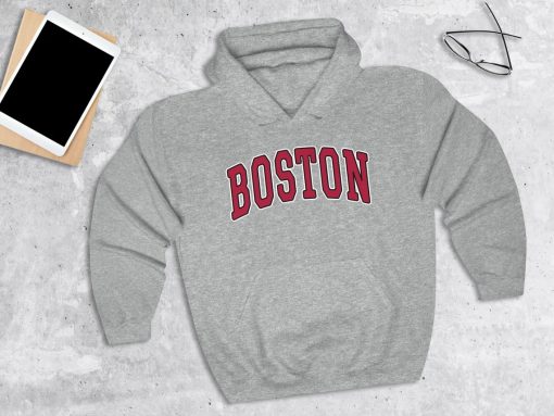 Boston Red College Style Hoodie