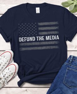 Defund The Media Protest Fake News Political Social Distance Unisex T-Shirt