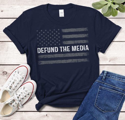 Defund The Media Protest Fake News Political Social Distance Unisex T-Shirt