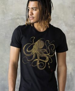 Octopus Japanese Calligraphy T Shirt