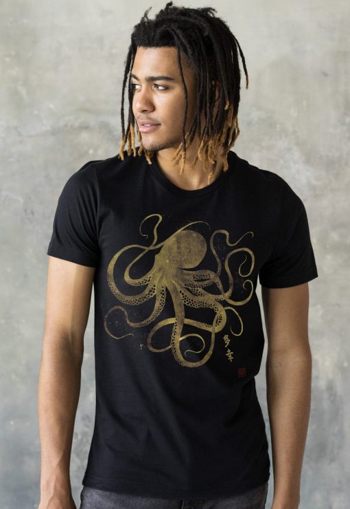 Octopus Japanese Calligraphy T Shirt