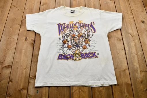 Vintage 1987-1988 Los Angeles Lakers Back To Back Big Head Championship T-shirt