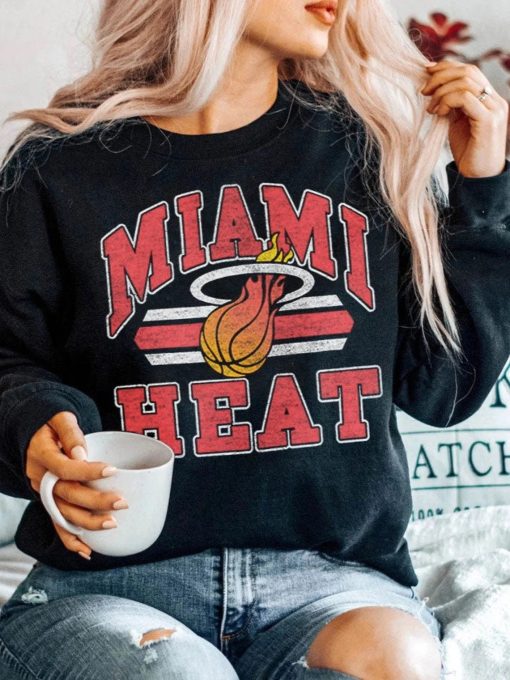 Vintage Miami Heat Basketball Crewneck Sweatshirt