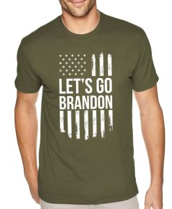 XtraFly Apparel Men's Tee Let's Go Brandon FJB Joe Biden Impeach Republican Conservative American Flag Trump 2024 MAGA USA Crewneck T-shirt