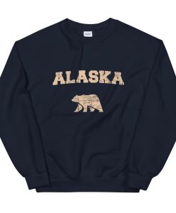 Alaska Polar Bear Vintage Style Unisex Crewneck Sweatshirt