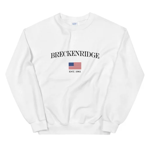 Breckenridge Colorado USA Flag Unisex Crewneck Sweatshirt