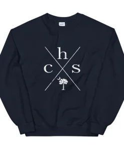 Charleston South Carolina Vintage Style Unisex Crewneck Sweatshirt