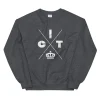 Charlotte North Carolina Crossed Crown Logo Unisex Crewneck Sweatshirt