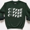 Coffee Smiley Face Crewneck Preppy Sweatshirt