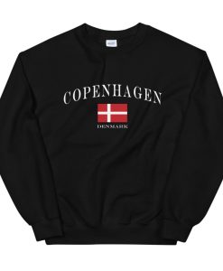 Copenhagen Denmark Flag Vintage Style Crewneck Sweatshirt