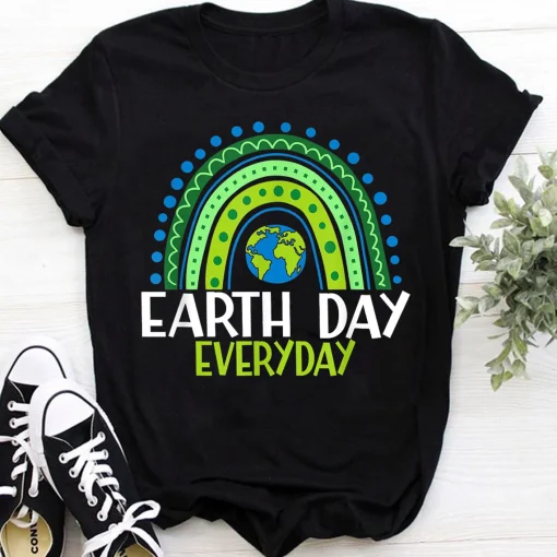 Earth Day Everyday Rainbow Earth Day Tshirt