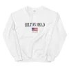 Hilton Head SC American Flag Unisex Crewneck Sweatshirt