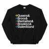 New York 5 Boroughs Subway Ampersand Unisex Crewneck Sweatshirt