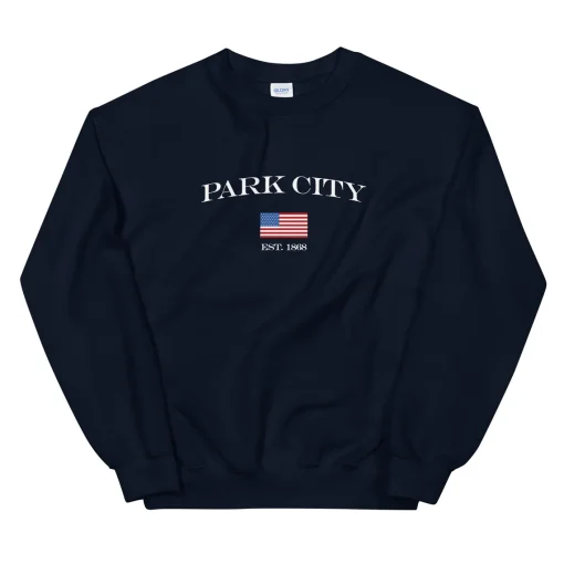 Park City Utah American Flag Unisex Sweatshirt