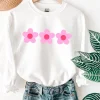 Pink Smiling Daisy Sweatshirt